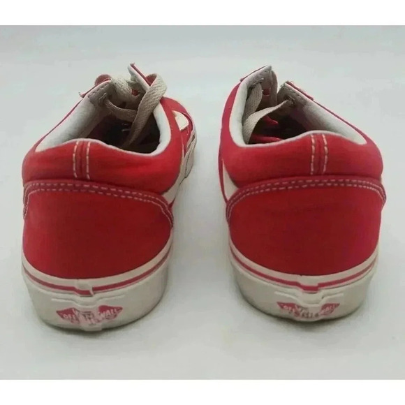 Vans Old Skool Red White Lace Up Low Top Skate Sneakers Men's 6.5 Women’s 7.5 - Picture 5 of 8